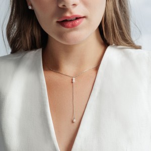 Colier argint cu perle naturale DiAmanti SK24476N_W-G (Argint 925‰ 2 g.)